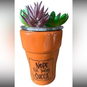 Succulent Planter Tumbler “Not Today Succa”